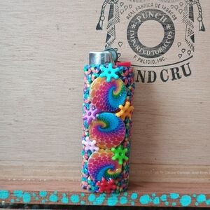 Colorful Spiral Lighter Cover